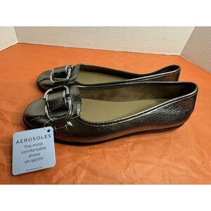Woman's Flats Aerosoles Bentley Ballet Flat Pewter Size 8.5 Slip On Flats